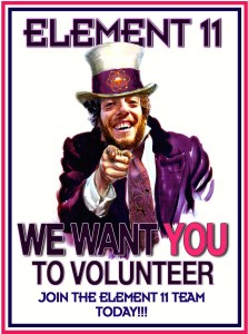 Join the Element 11 Team Today - Volunteer